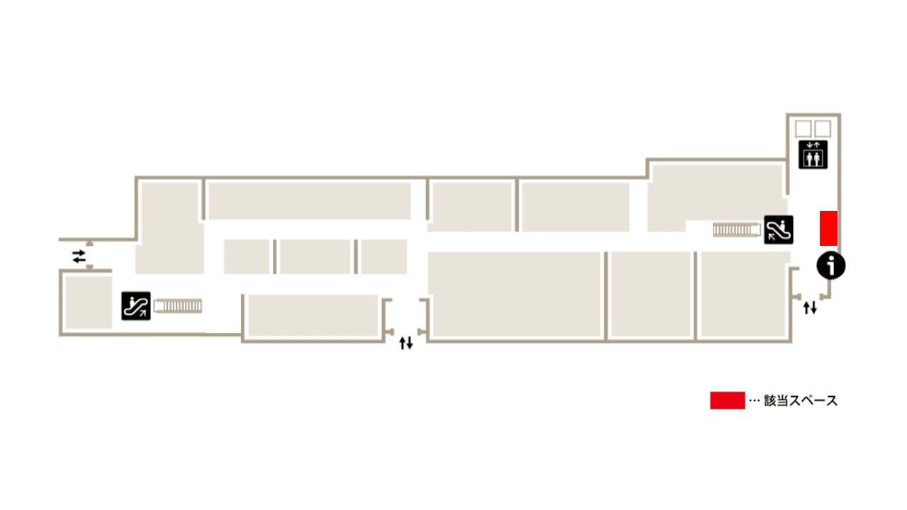 うみ館 雑貨や食物販などのポップアップに最適な1F入口近くのイベントスペースの図面・フロアマップ