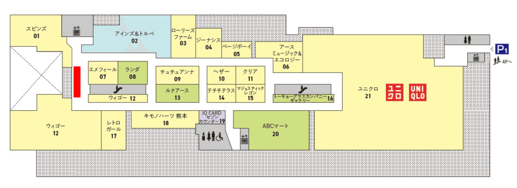 AMU4階 滝前イベントスペースの図面・フロアマップ