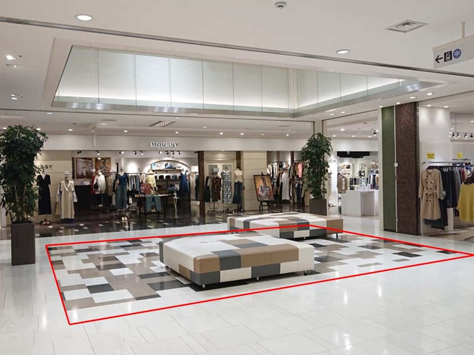 ファッション関係の雑貨や、アパレル商品の物販催事に適したコンパクトなイベントスペース2F POPUPスペース(マウジー前)