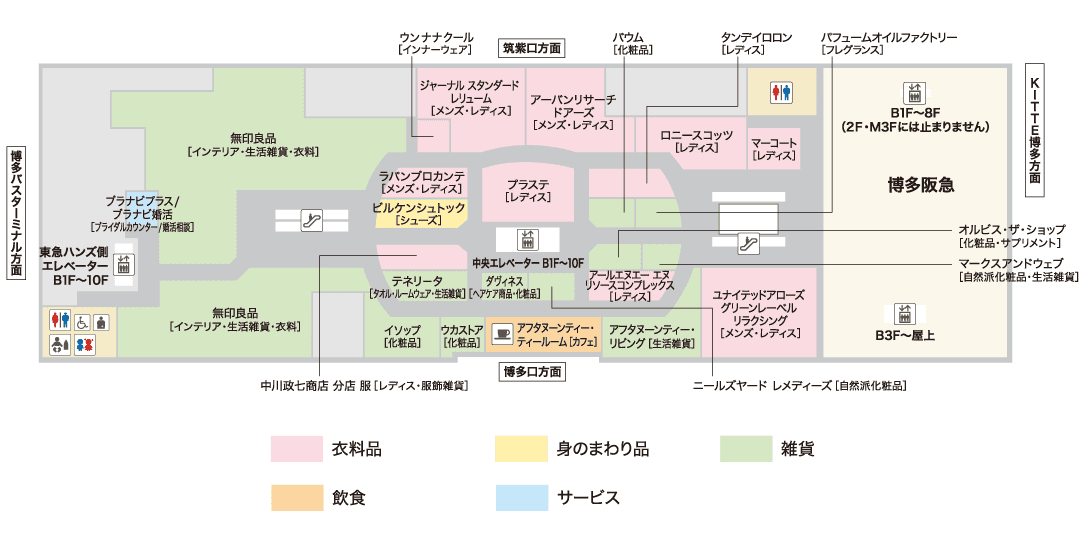 AMU 6F POPUPスペースの図面・フロアマップ