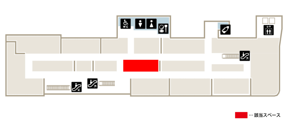 うみ館 ファッションや雑貨に最適な2F中央のイベントスペース② (0211)の図面・フロアマップ