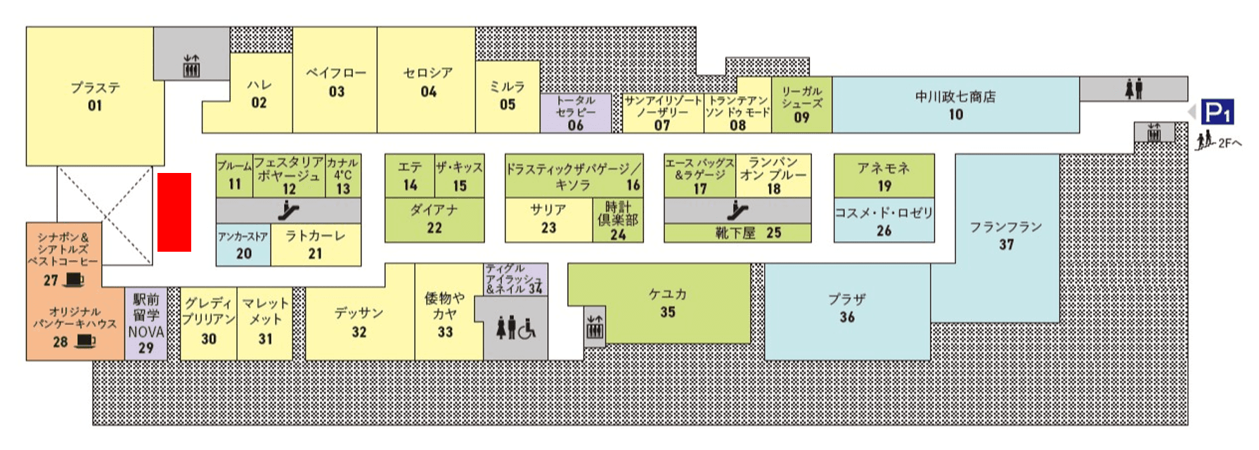 AMU2階 滝前イベントスペースの図面・フロアマップ