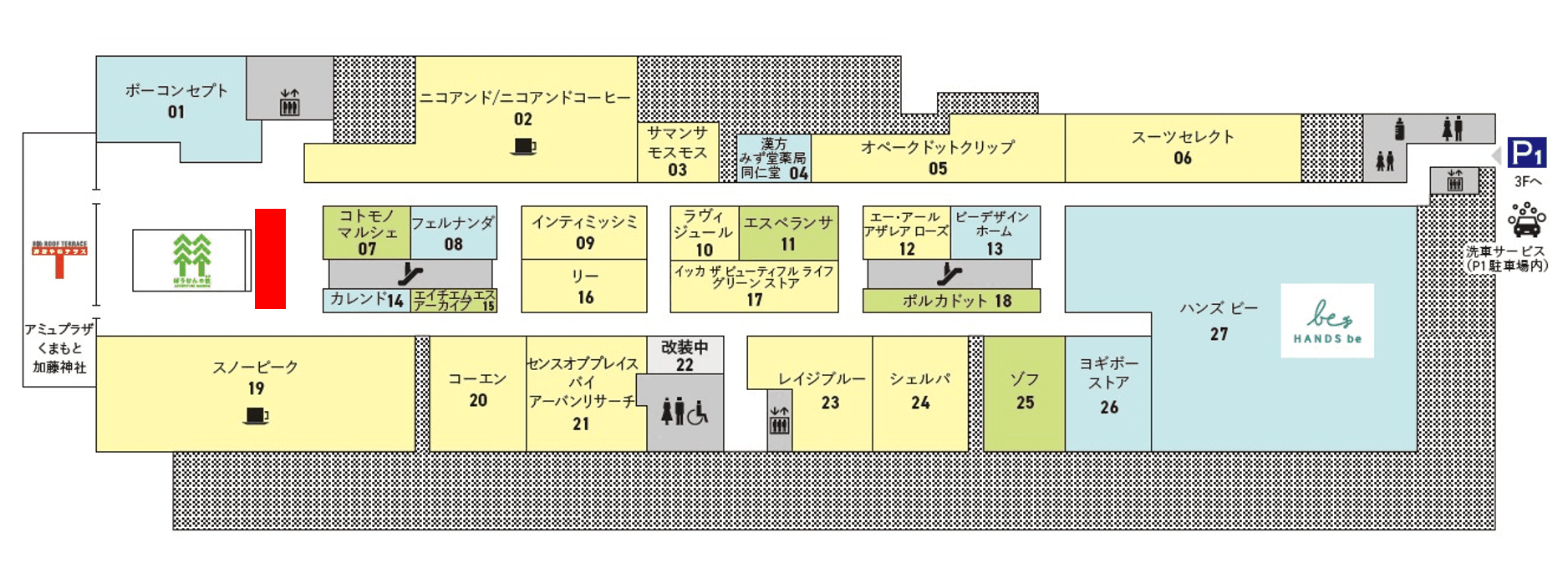 AMU3階 滝前イベントスペースの図面・フロアマップ