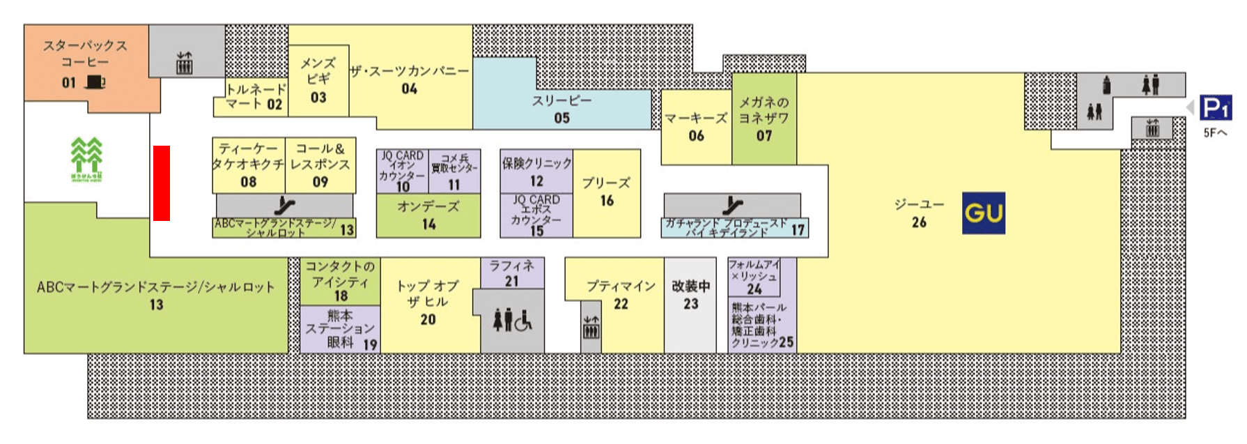 AMU5階 滝前イベントスペースの図面・フロアマップ