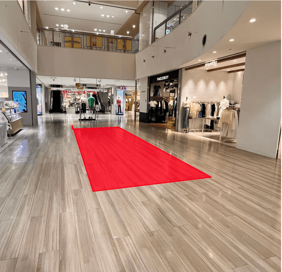 ファッション関係の雑貨やコスメ、アパレル商品の物販催事に適したコンパクトなイベントスペース(2F郵便局側エスカレーター近く)1