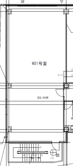 401号区画(事務所募集区画)の図面・フロアマップ
