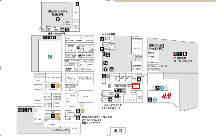 食物販のポップアップに最適!1F みのりみのる前(食物販限定)の図面・フロアマップ