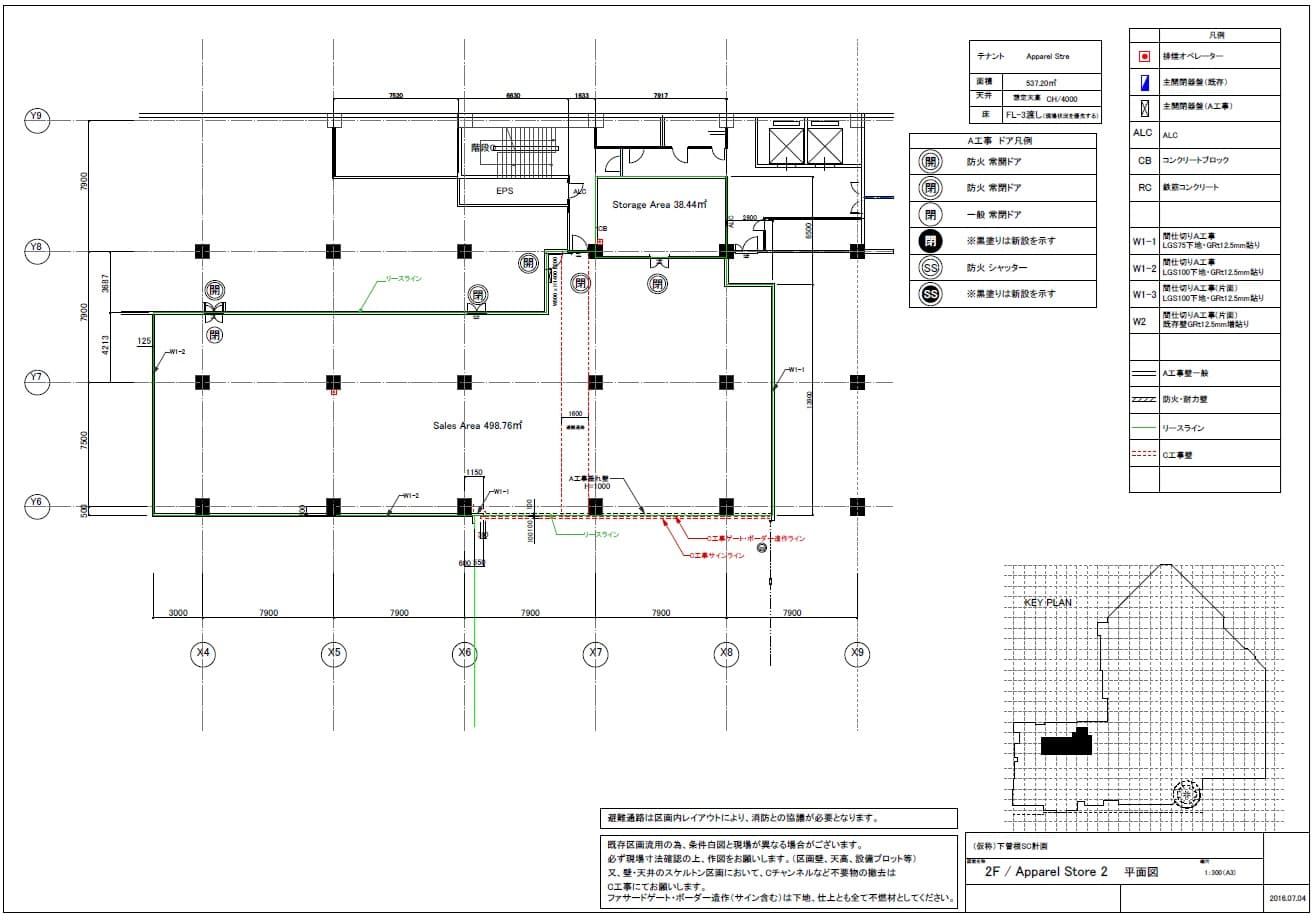 アミューズメント、ファッション、雑貨、スポーツ用品、健康器具など募集中区画の図面・フロアマップ1