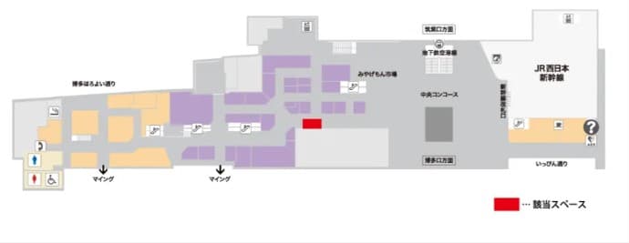 博多デイトス みやげもん市場POPUP STAGE2の図面・フロアマップ