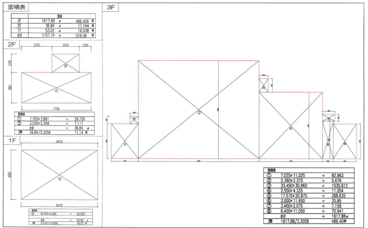六本松421 3F単独フロア(専用出入口) 約500坪区画の図面・フロアマップ