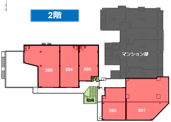 201区画(サービス、オフィスにおすすめの区画です)の図面・フロアマップ
