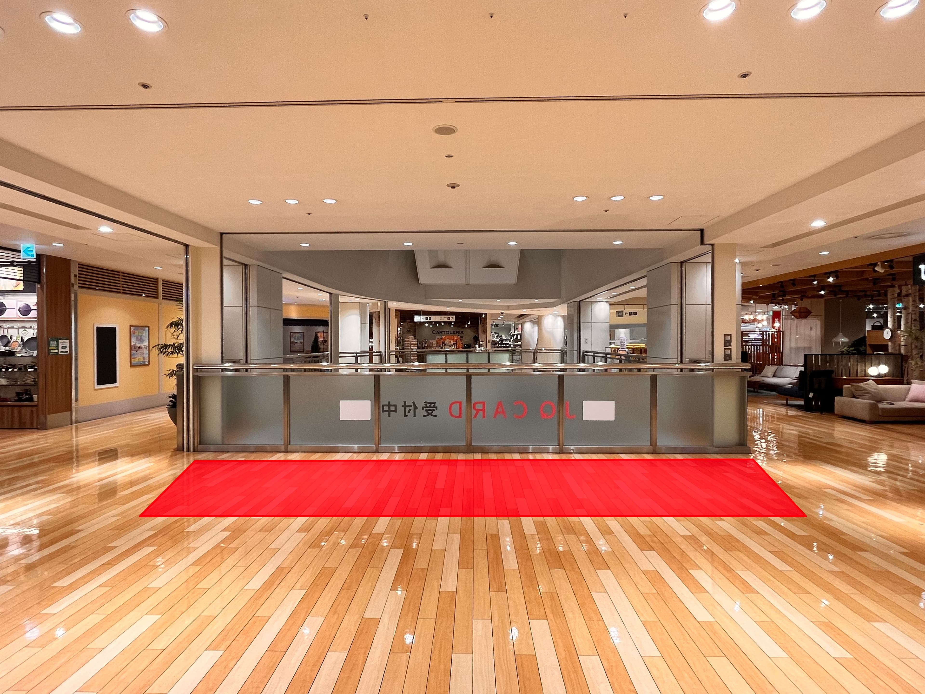 イベントやPRにもおすすめの4F中央駅側エスカレーター近くのポップアップスペース1